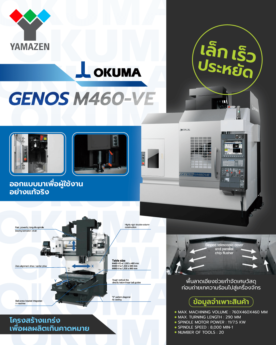 เครื่อง กลึงชิ้นงาน Okuma Genos M460-VE