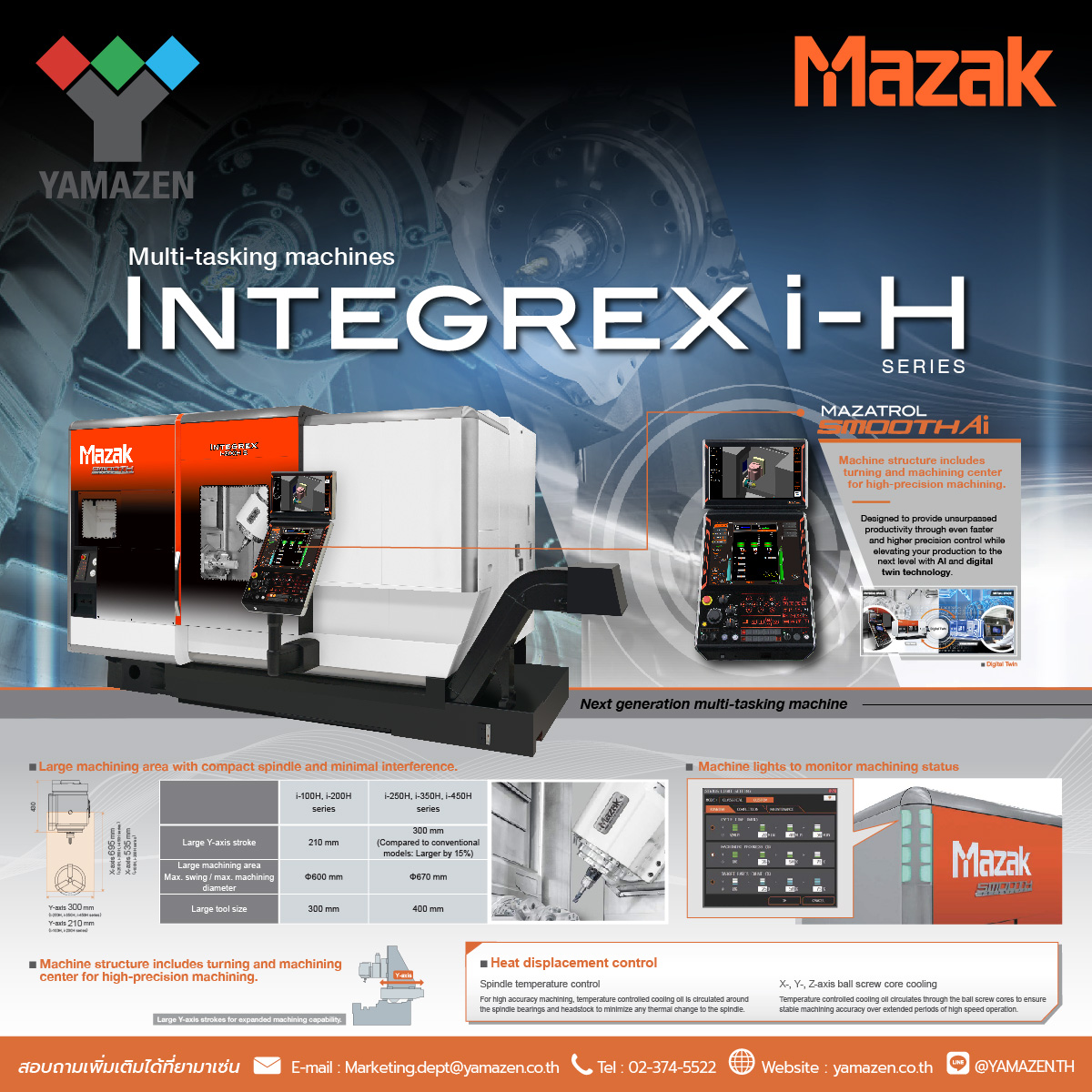 เครื่องจักรอเนกประสงค์ Integrex i-H Mazak